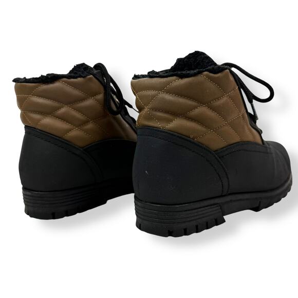 Vintage 80's waterproof black and brown lace up boots by JUDITH SPORT - Picture 10 of 14